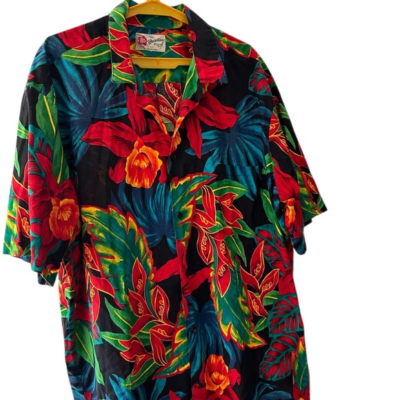 Hilo Hattie Tropical Hawaiian Shirt Vibrant Floral 2XL - Picture 1 of 7